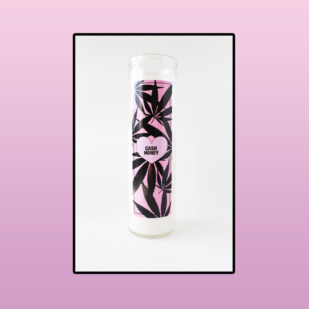 CANNABIS CANDLE PINK